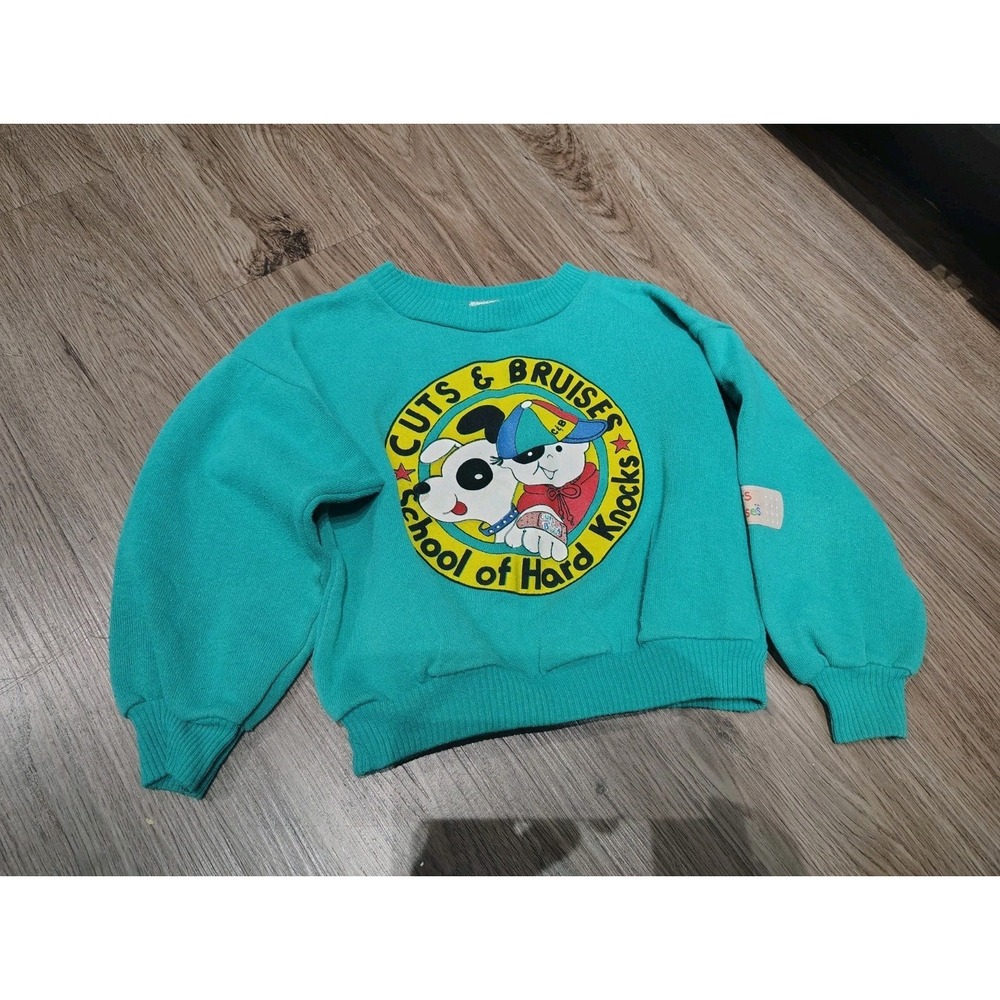 Vintage Cuts & Bruises School of Hard Knocks Sweatshirt Kids  5 Made USA Rare